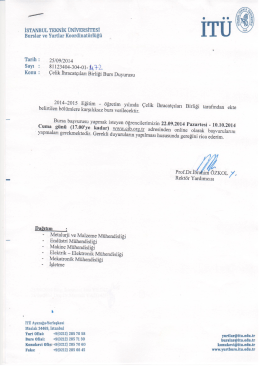 sayı : 81123404-304-01- MZ - Burs Ofisi