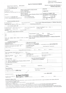-~ _ İşg&uuml;c&uuml; İstem Formu (Form 1)