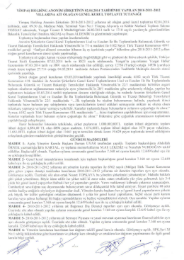 1 Yimpaş Holding AŞ.Toplantı Tutanağı