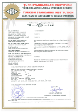 TÜRK STANDARDLARI ENSTİTÜSÜ TURK