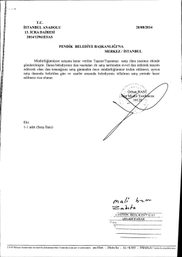 T.c. İSTANBUL ANADOLU 13. İCRA DAİRESİ 2014/12961EsAs