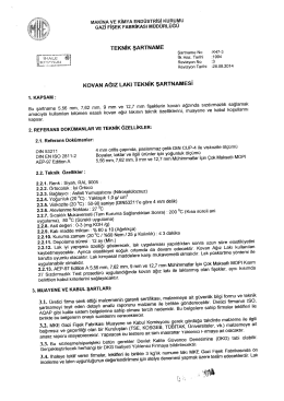 Teknik Şartname