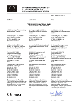 eu-konformıtätserklärung 2014 at uygunluk beyanı 2014 deklaracja
