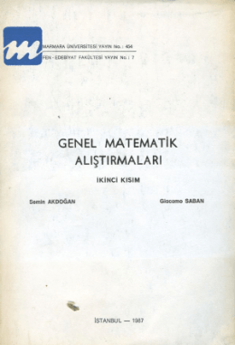 GENEL MATEMATİK ALışTıRMALARı