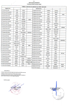 nöbet çizelgesi - 15. Bölge Isparta Eczacı Odası