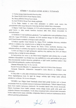 s&uuml;sbir 7. olağan genel kurul tutanağı - S&uuml;s Bitkileri &Uuml;reticileri Alt Birliği