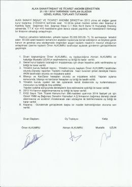 Toplantı Tutanağı