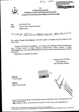 Ulusal &Ccedil;ocuk ve Ergen Obezitesi