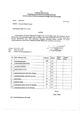 Tc - Afyonkarahisar İli Genel Sekreterliği