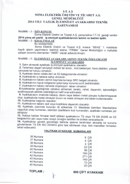 2014 Yılı Yazlık - SEAS Soma Elektrik &Uuml;retim ve Ticaret A.Ş.