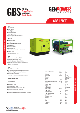 GBS 150 TE - Santral Elektrik