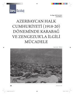 AZERBAYCAN HALK CUMHURİYETİ (1918