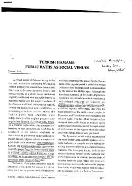 turkısh hamams: publıc baths as socıal venues