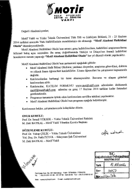 Motif Akademi Halkbilimi Okulu Programı