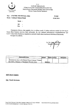 T. C. sAĞLıK BAKANLIĞI T&Uuml;RKIYE KAMU HASTANELERİ KURUMU