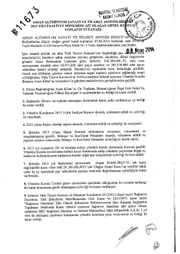 Olağan Genel Kurul Toplantı Tutanağını