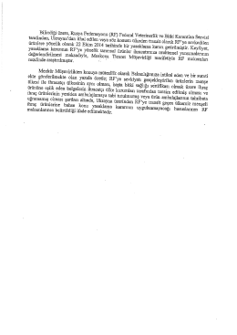 Bilindiği &uuml;zere, Rusya Federasyonu (RF) Federal Veterinerlik ve