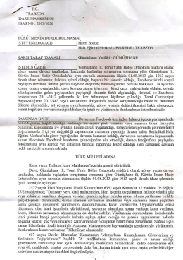 / rc TRABZON iDARE * EsAs No :zon/1056 - Birlik Eğitim
