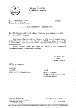 rc. İSTANBUL VALİLİĞİ İl Milli Eğitim M&uuml;d&uuml;rl&uuml;ğ&uuml;