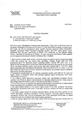 Y&uuml;ksek&ouml;ğretim Kurulunun ilgili yazısı i&ccedil;in tıklayınız