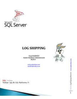 log shıppıng - SQL Türkiye