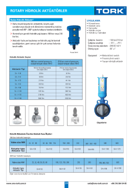 ROTARY HİDROLİK AKTÜATÖRLER