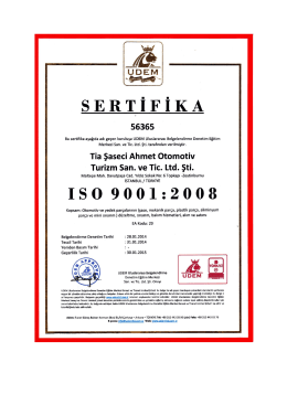 sERTiFiKA - Tia Şaseci Ahmet Usta