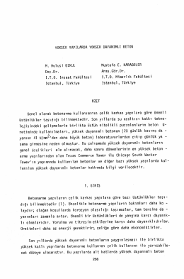 Yüksek Yapılarda Yüksek Dayanımlı Beton