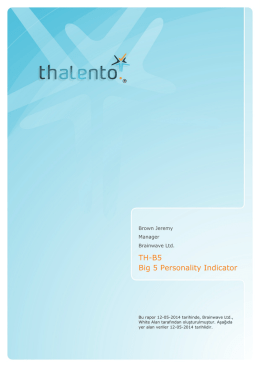 TH-B5 Big 5 Personality Indicator