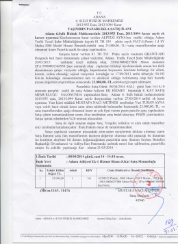 T.C. ADANA _ 6. sULH HUKUK MAHKEMESI