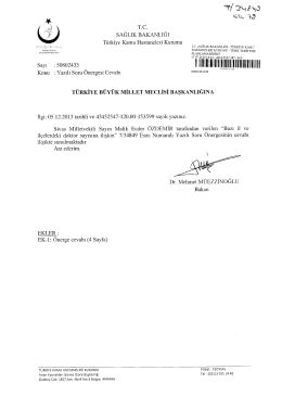 Süresi Geçtikten Sonra Gelen Cevap