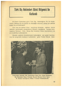 T&uuml;rk Diş Hekimleri G&uuml;n&uuml; Kutlandı