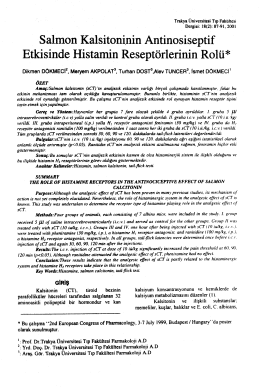 Salmon Kalsitoninin I Antinosiseptif