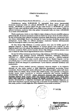 TÜRKİYE İŞ BANKASI A.Ş.
