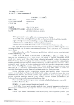 Gerek&ccedil;eli Karar İ&ccedil;in Tıklayınız.