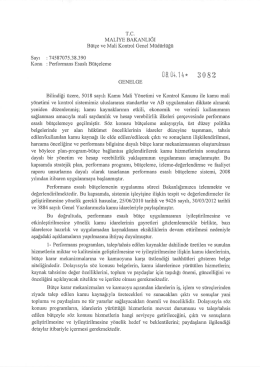 T.c. MALİYE BAKANLIĞI - B&uuml;t&ccedil;e ve Mali Kontrol Genel M&uuml;d&uuml;rl&uuml;ğ&uuml;