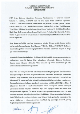 T.c sERHAT KALKINMA AJANsı 7.0LAĞAN KALKINMA