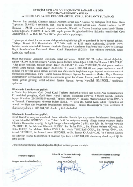 28-03-2014 A Grubu &Ouml;zel Toplantı Tutanağı