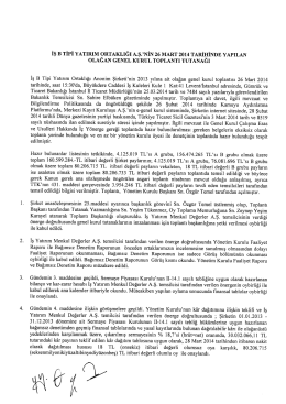 Tutanak - isyatort.com.tr
