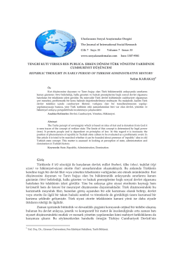 Tengri Kutı Versus Res Publıca - Journal of International Social
