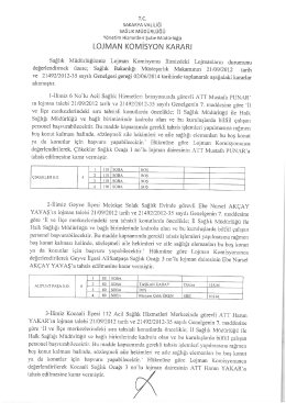 2014 Haziran Ayı Lojman Tahsis Komisyon Kararı