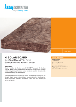 KI SOLAR BOARD - Knauf Insulation