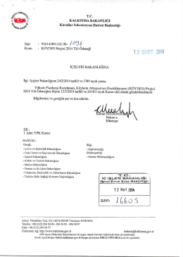 2014/3 Sayılı YPK Kararı - Mahalli İdareler Genel M&uuml;d&uuml;rl&uuml;ğ&uuml;