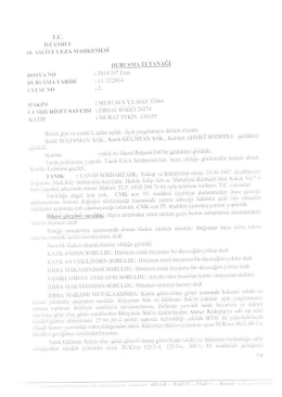 Gerekçeli Karar İçin Tıklayınız