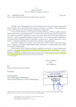 GEN&Ccedil; DEMOKRASİ ORDUSU PROJESİ EĞİTİM BAŞVURUSU