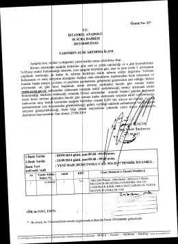 T.c. İSTANBUL ANADOLU ıs. İCRA DAİRESİ 2013/10405 EsAs
