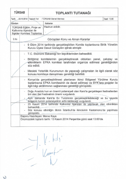 t&uuml;rsab toplantı tutanağı