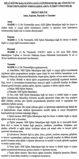 Yönetmelik metni için tıklayınız