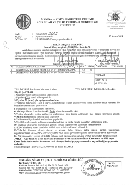 Teklif İsteme Mektubu, Teknik Özellikler Ve Resim rsmb 14-892