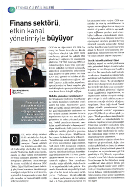 1 Mart 2014 Finans Sekt&ouml;r&uuml;, Etkin Kanal Y&ouml;ntemiyle B&uuml;y&uuml;yor